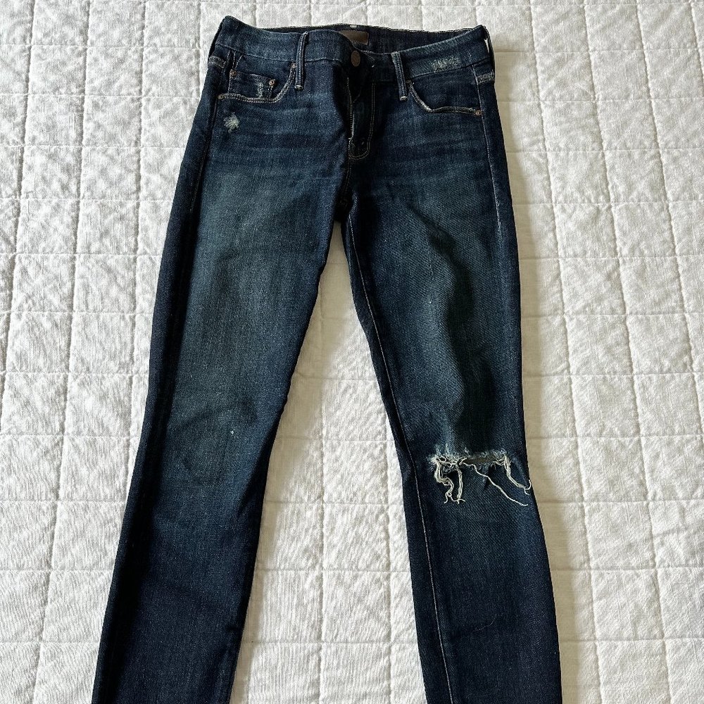 Mother Denim Looker Ankle Fray Size 26